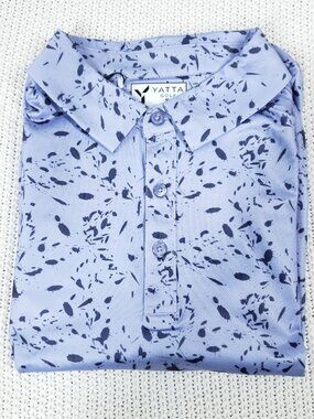 Yatta Golf Polo Shirt Men's Sz. Small Slate Flecks Purple Stretch Wicking NWT.